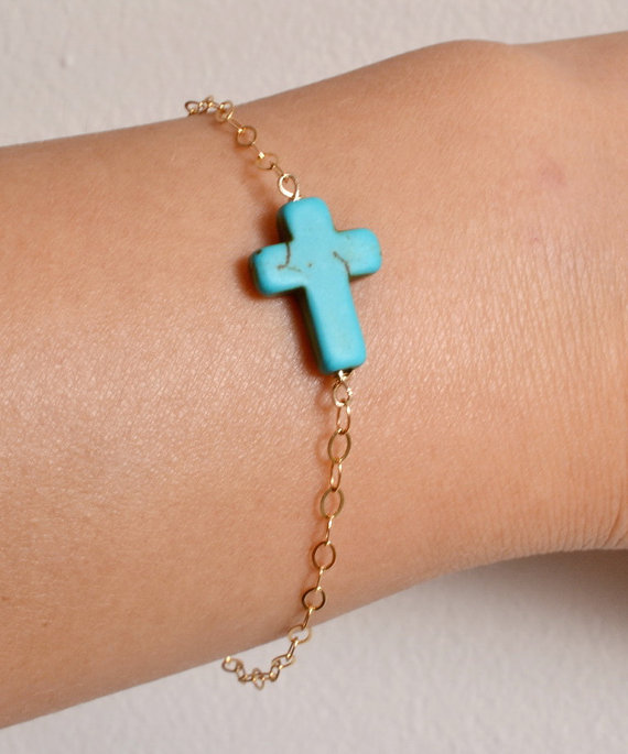 Turquoise Cross Bracelet on Luulla